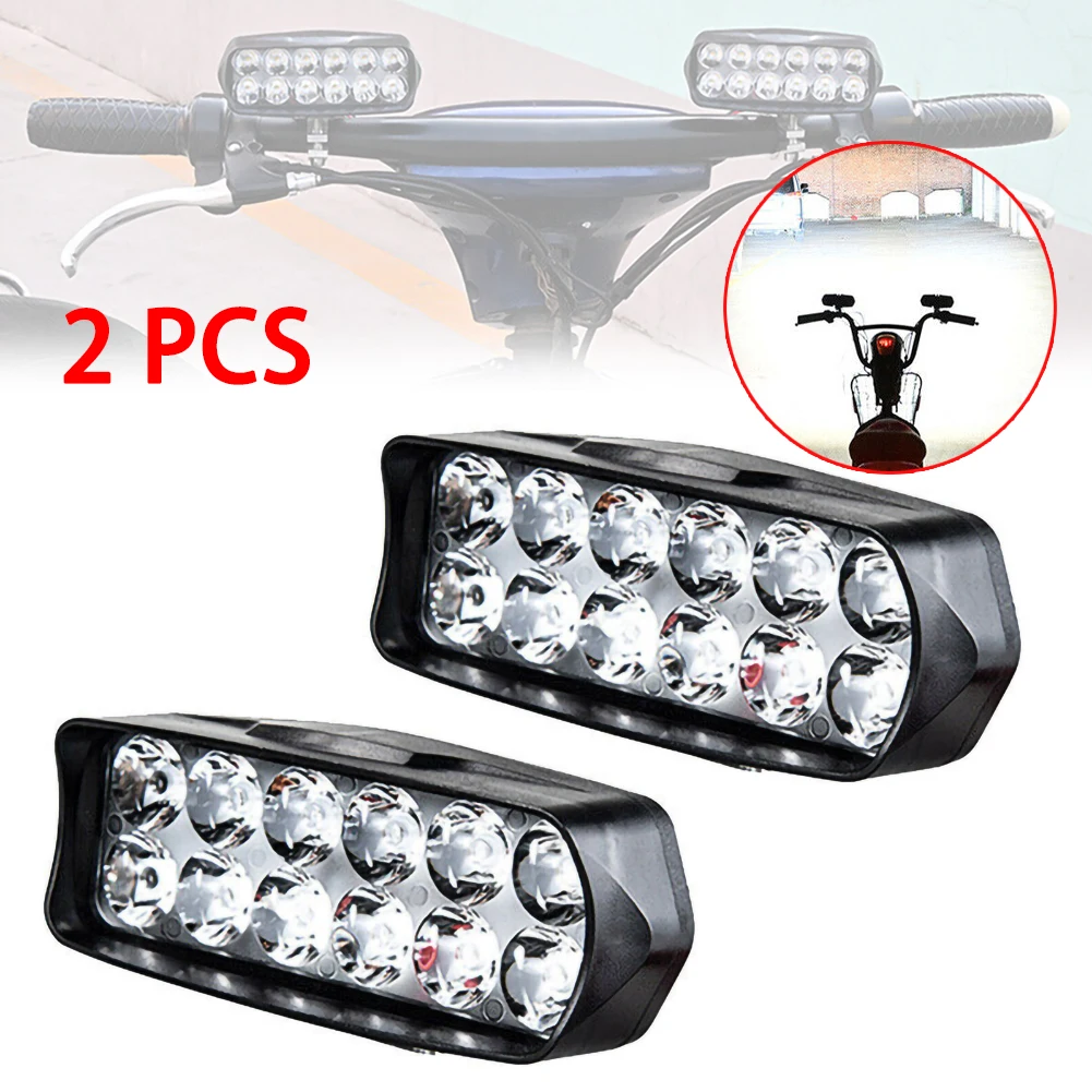 

18W Motorcycle 12 LED External Lights Headlight Spot Fog Lamp White Light Waterproof 1800LM Motorcycle Lamp Car Accessories