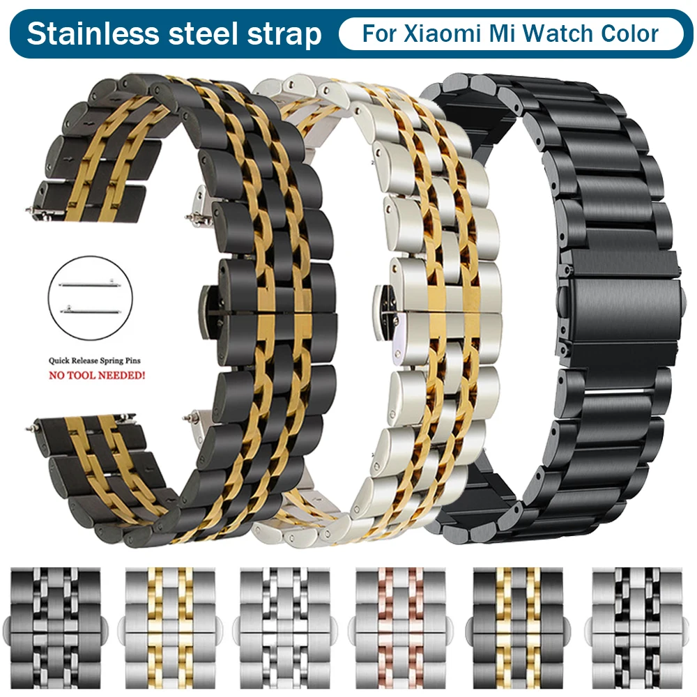

Wrist Straps Stainless steel Metal Band For Xiaomi Mi Watch color sports edition Strap Replace Bracelet Watchband Accessories
