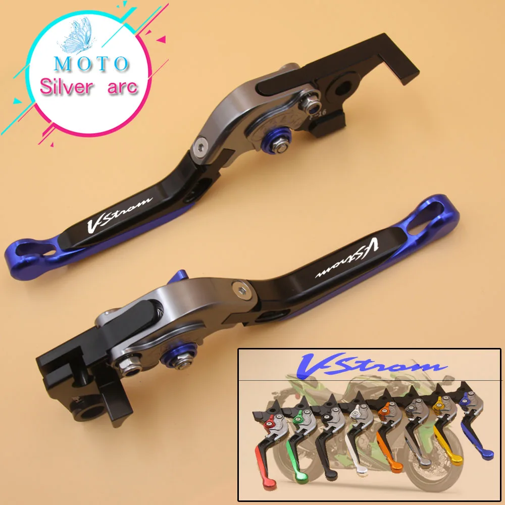! С логотипом CNC Золотой мотоцикл сцепные рычаги для Suzuki DL650 V STROM DL 650 VSTROM 2004 2010 2005 2006