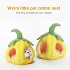 Теплый хомяк, гнездо, крыса, спальные кровати, дом, яркая белка, морская свинка, забавная тыква, плюшевые хлопковые гнезда, товары для домашних животных