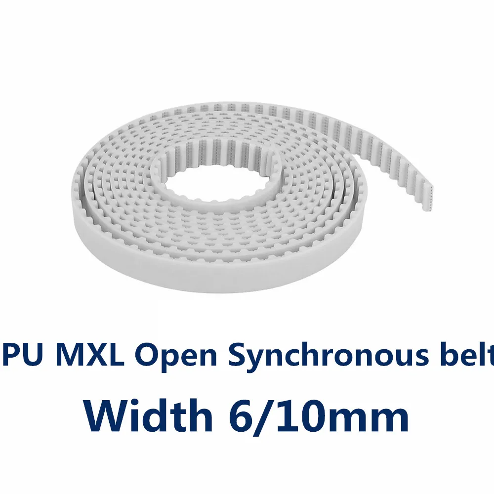 

PU MXL открытая синхронная Ширина ремня 6 мм 10 мм Шаг 2,032 мм MXL Зубчатый Ремень полиуретан со стальным PU ремень MXL шкив