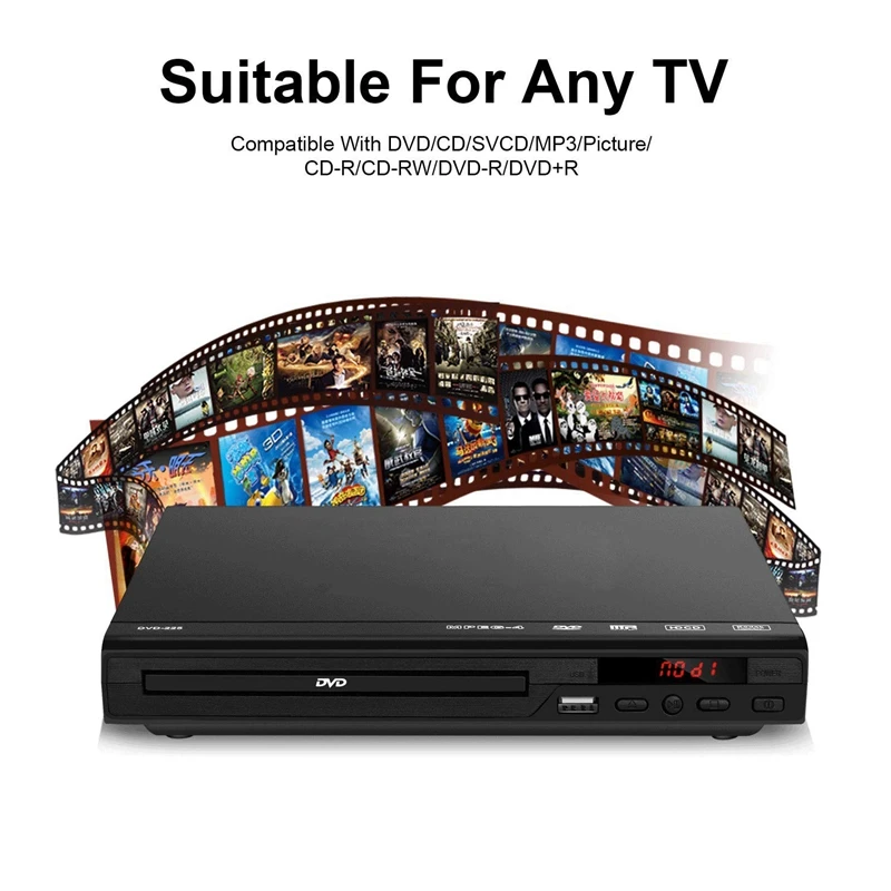 HFES dvd-плеер для дома Поддержка USB порт компактный мультирегион DVD/SVCD/CD/Disc плеер с