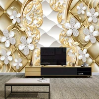 custom photo wallpaper european style romantic 3d stereo jewelry flower mural living room sofa background wall papel de parede