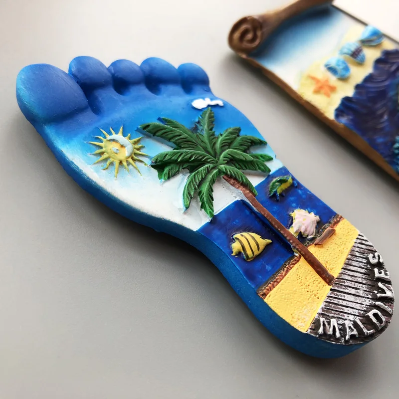 Наклейка на холодильник с изображением природы из мира туризма пляж и океан