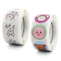 uu gift 500 pieces of kids reward stickers 6 patternthank you classroom teacher cute animals pig bear sticker
