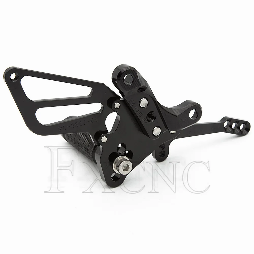 Для Ducati STREETFIGHTER 848 1100 1098 1198 CNC Алюминиевый Регулируемый мотоциклетный задний комплект, подножки, педаль, подставка для ног