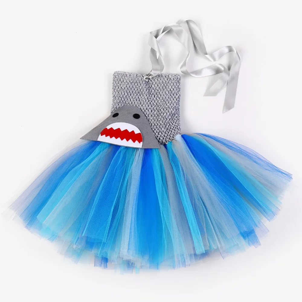 Платье пачка для девочек в стиле Акула|Костюмы девочек| |