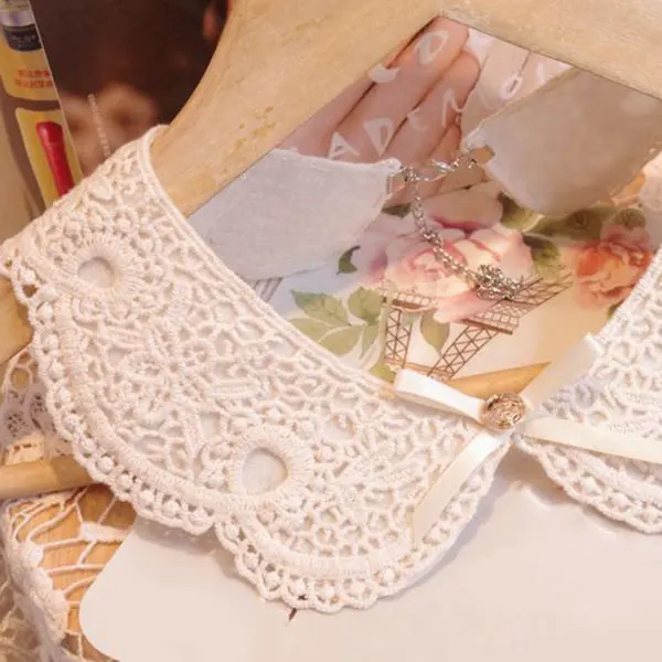 

Shirt Fake Lace Collar Detachable Lapel Shirts Blouse Tops Sweaters False Collars Choker Women Clothes Accessories