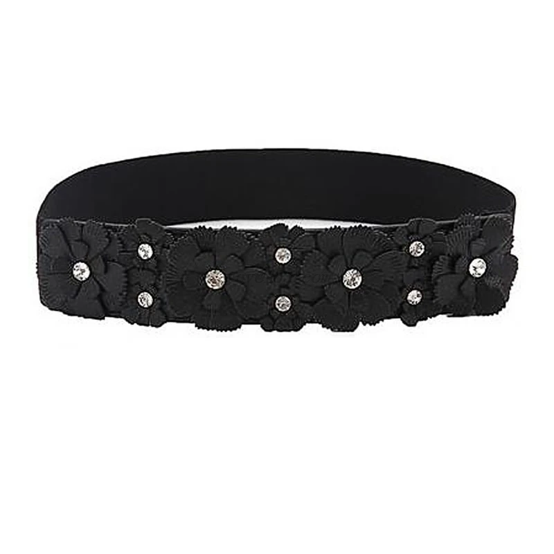 Женское эластичное платье-стрейч из синтетической кожи с цветком розы |