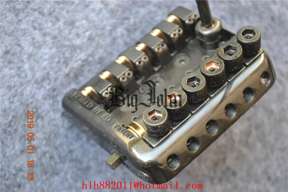 Новое поступление Безголовый электрогитарный мост черного цвета с гайкой BJH