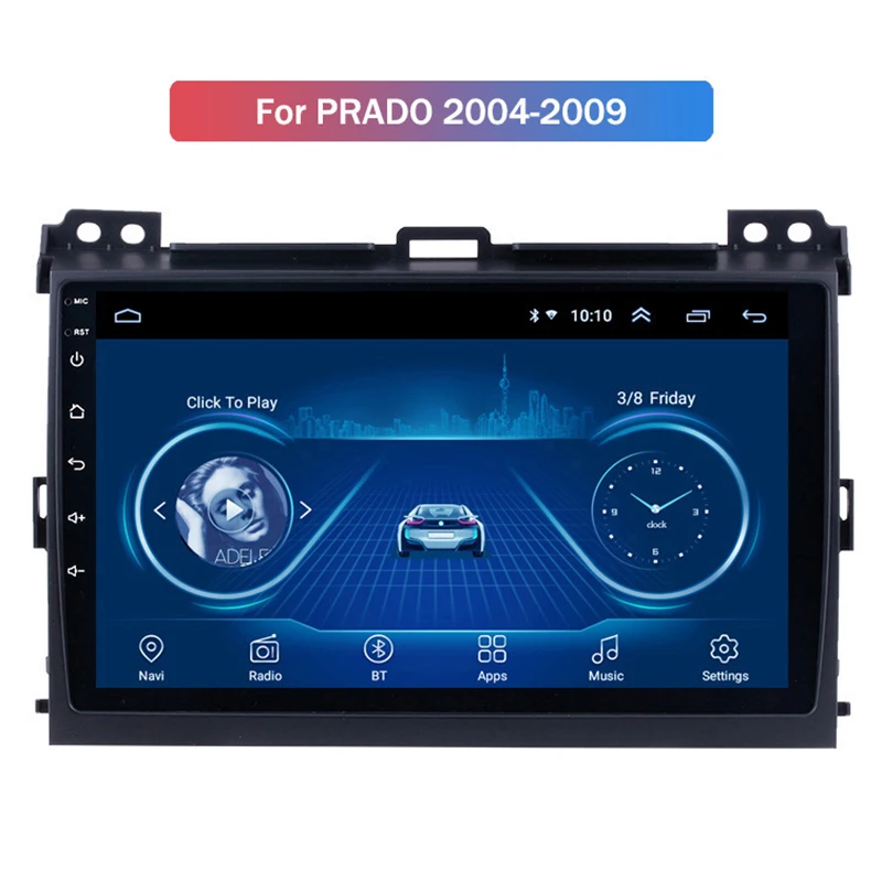 Новый 1 + 16G Android 10 автомобильный Радио мультимедийный плеер для Toyota Prado 2004 2009 GPS