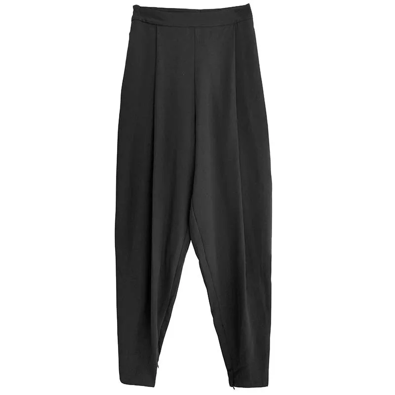 

Yeeloca Spring New Style Design Sense Harem Pants Women's Casual Solid High Waist Slim Trousers Korean Straight Loose Suit Pants