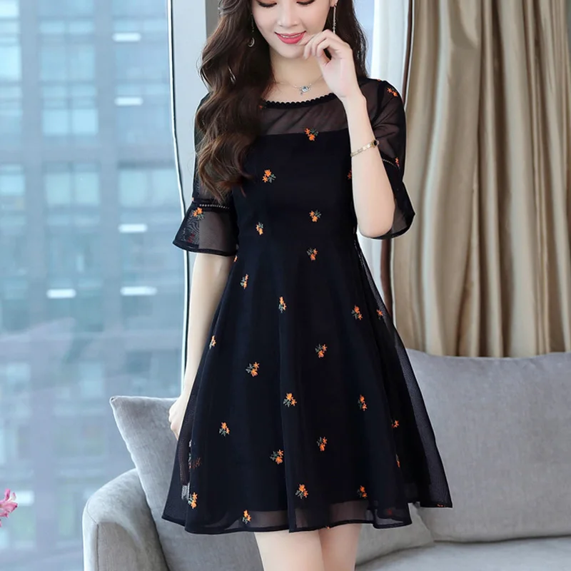 2020 летние 4XL размера плюс с кружевным плетением сексуальное мини платье в