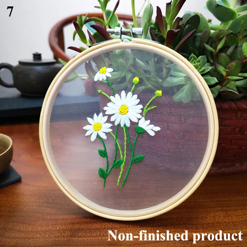 

Embroidery Kit DIY Embroidery Flower Painting DIY Material Kits Stitch Kit Mesh Interesting Handicrafts Beginner Embroidery