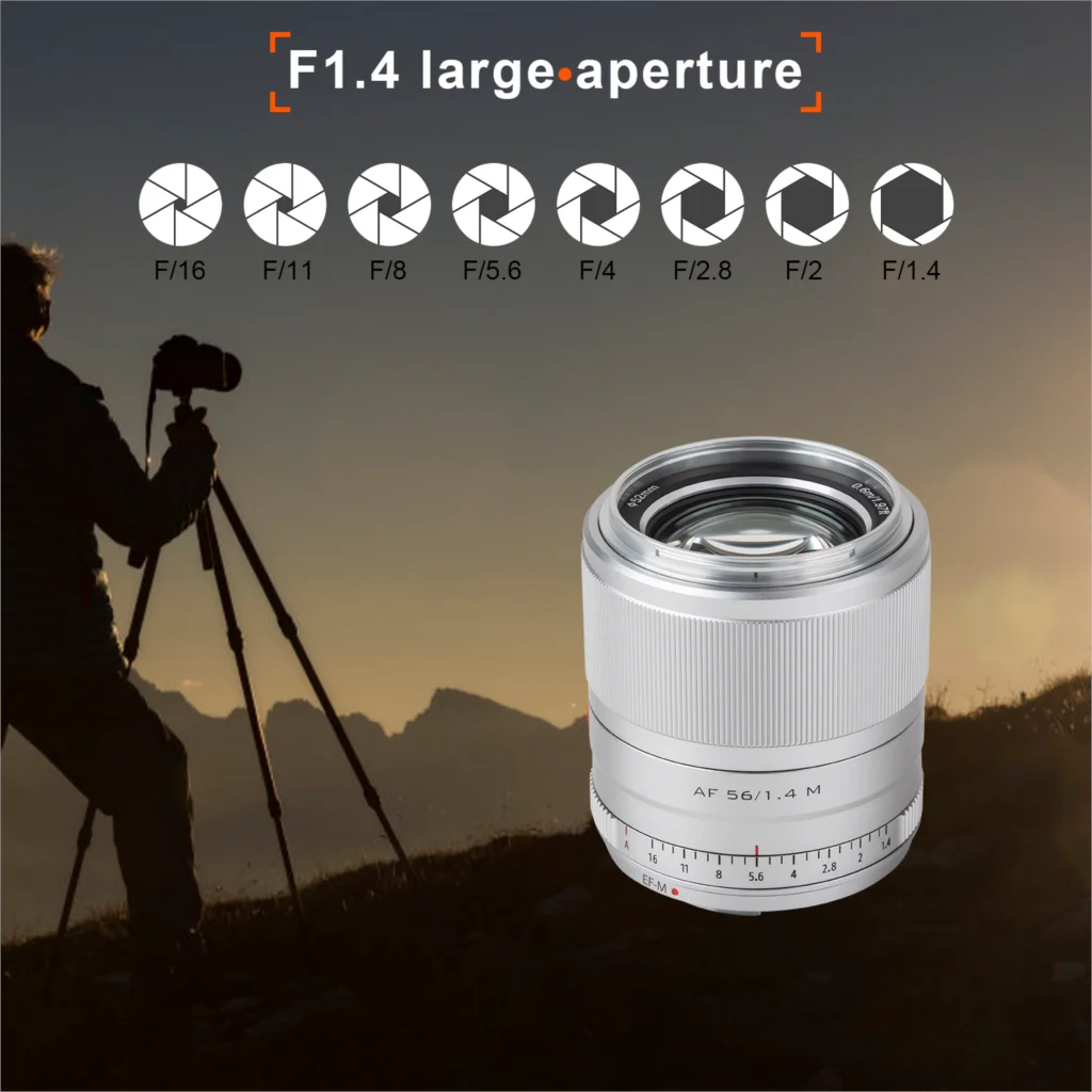 Viltrox 56 мм F1.4 EF M объектив с широкой диафрагмой Автофокус портрет APS C фиксированным