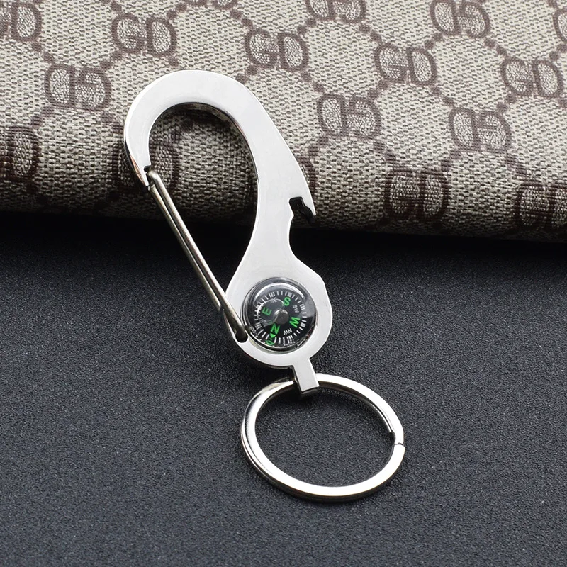 Открывалка для пивных бутылок брелок Карманный с компасом из цинкового сплава