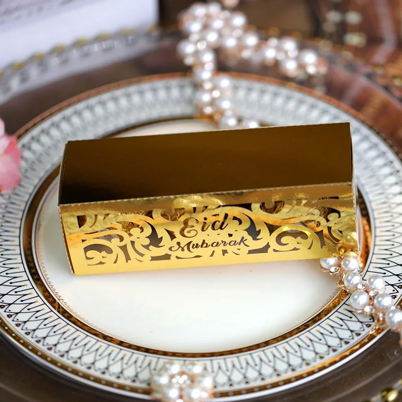 

50 шт. ИД Мубарак конфеты Коробки Рамадан исламский день рождения ребенка, Подарочная коробка мусульманских для фестиваля счастливого аль‐...