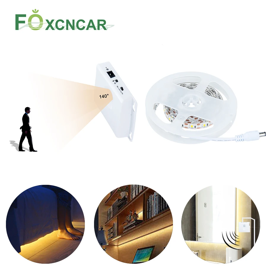 Светодиодный светильник 5 В водонепроницаемый с ИК датчиком движения|Подшкафные