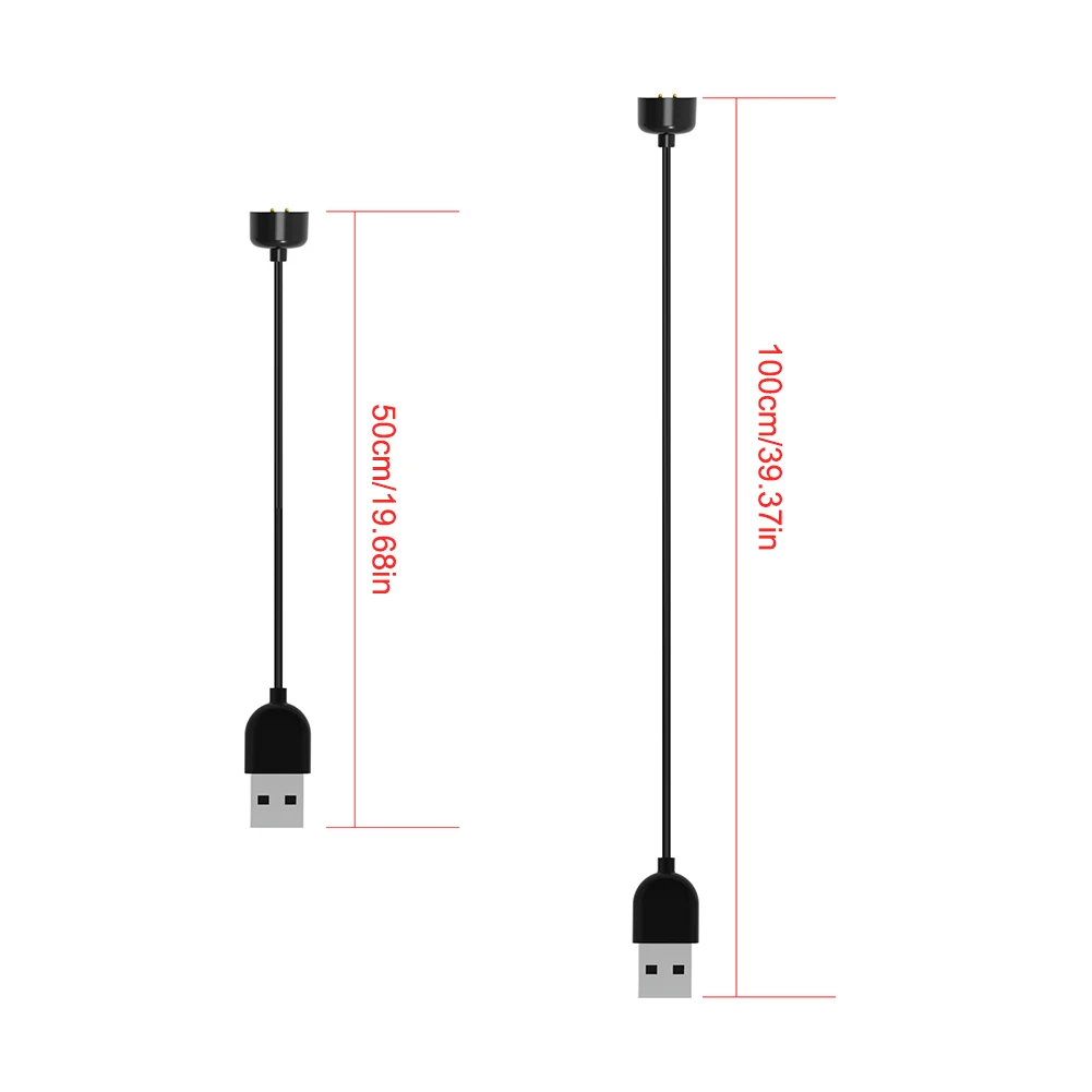 

50cm 100cm USB Cable Charging Dock For Xiaomi Mi Band 5 Smart Bracelet Portable Durable Travel Charger Adapter Cable Accessories