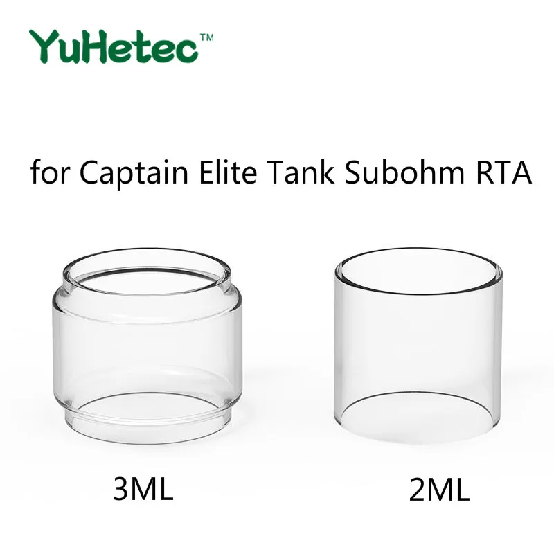 

Vape atomizer tank 5PCS Replacement Glass TUBE for Captain Elite Vape Tank Subohm RTA 3ml fit for Elite Mini Kit 60W Box Mod