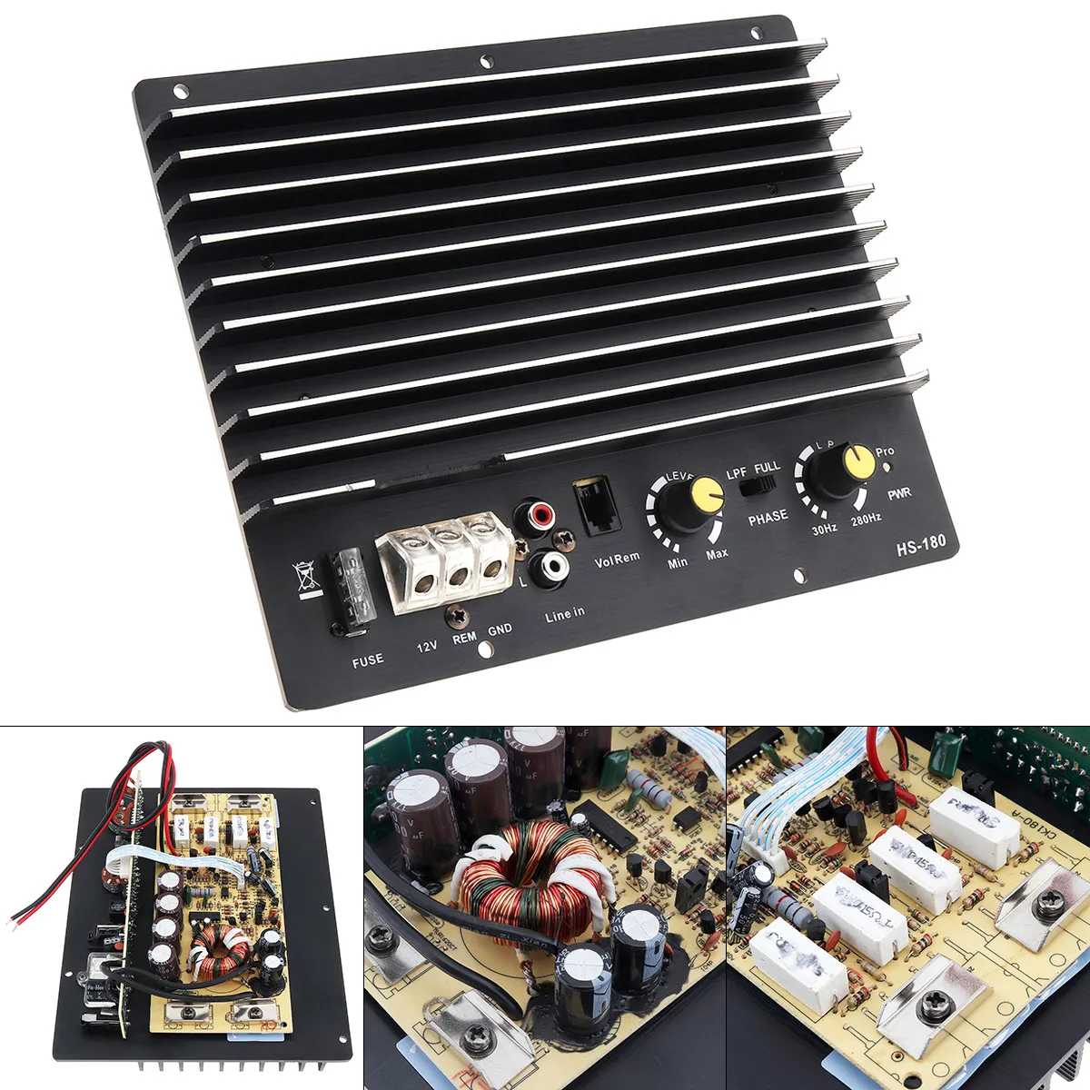 12V 1000w черный Мощность Фул высокое автомобильный сабвуфер усилитель доска бас