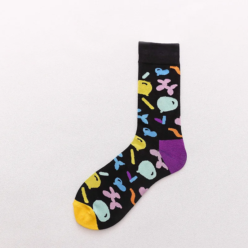 Скейтборд Chaussette Homme, Модные цветные женские носки с язычком, в европейском и американском стиле, в стиле хип-хоп, забавные носки Meias, Size36-42 - Цвет: 25