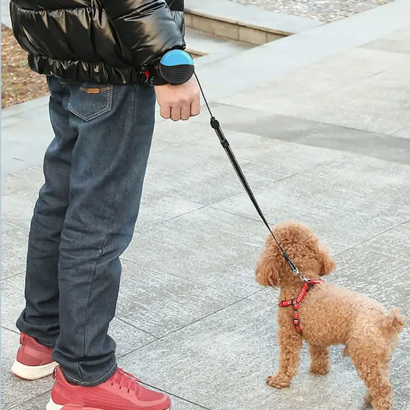 

Retractable Dog Leash Extendable Puppy Running Leash Wrist Belt Strap Hands-Free for Big Medium Small Dogs Cats