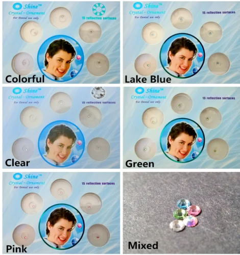 

5Pack Teeth Gems Crystal Tooth Ornaments Mixed Color Jewelry Dental Oral