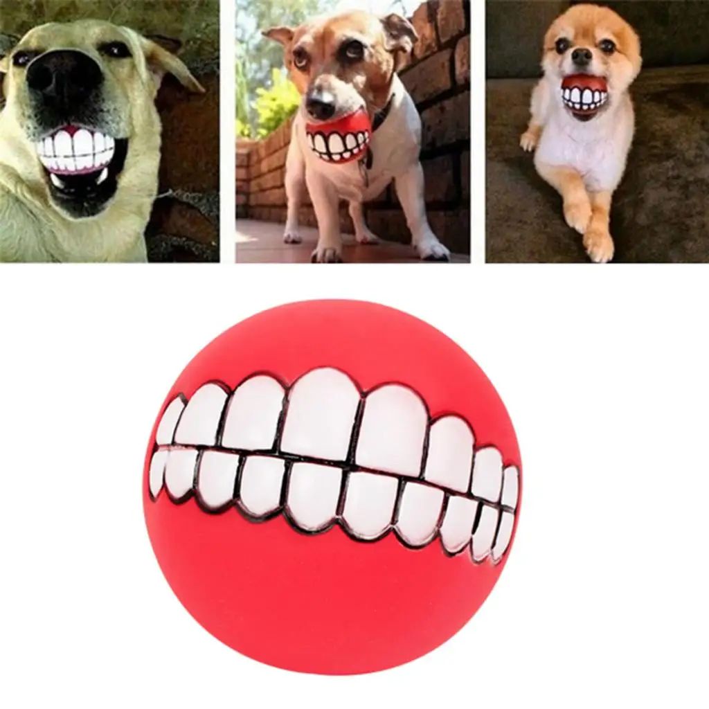 Виниловая игрушка пищалка для собаки жевать принести мяч 9 см собак