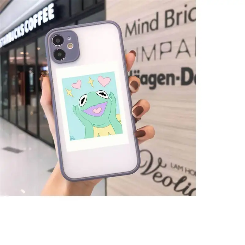 

Kermit the Frog Phone Cases matte transparent For iphone 7 8 11 12 plus mini x xs xr pro max cover
