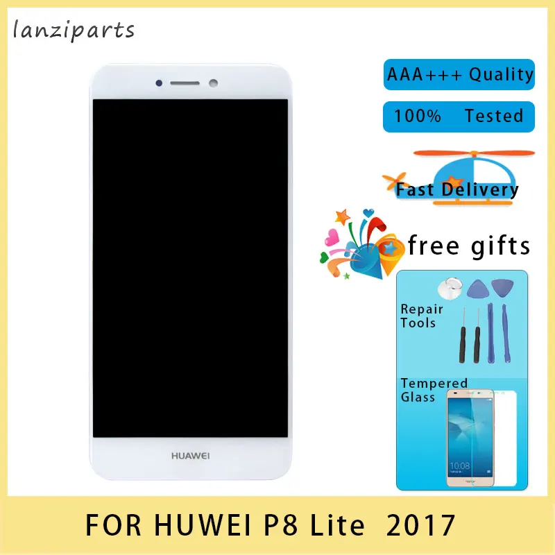 Оригинальный ЖК дисплей с рамкой для Huawei P8 Lite 2017 дигитайзер сенсорного экрана в