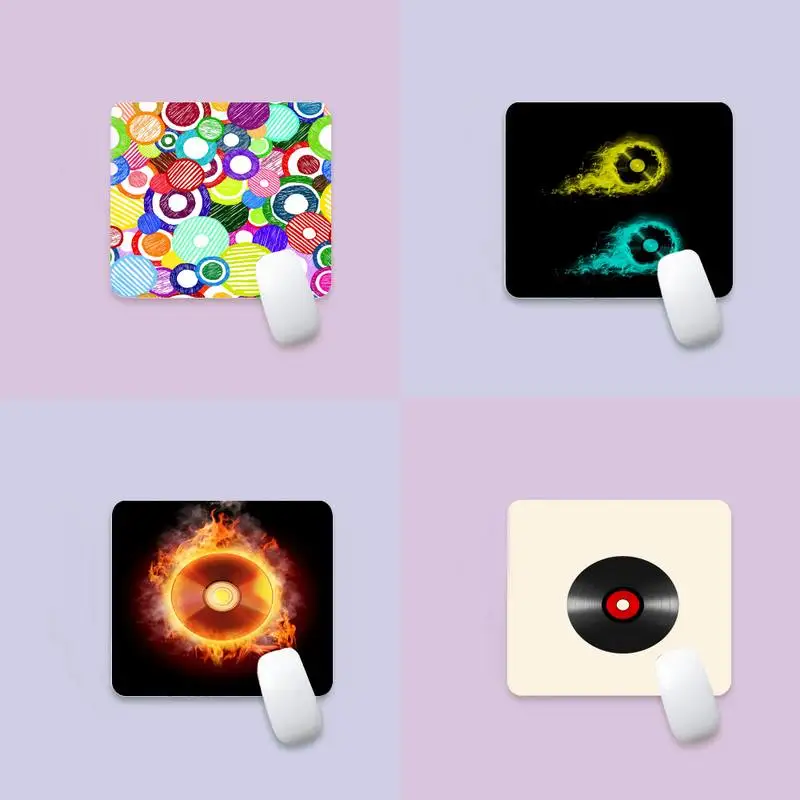 

Optical Disck Funny Retro Vinyl Record Music Laptop Edge Native Rubber Special Game Mouse Pad Polyethylene Table Mat Non Slip