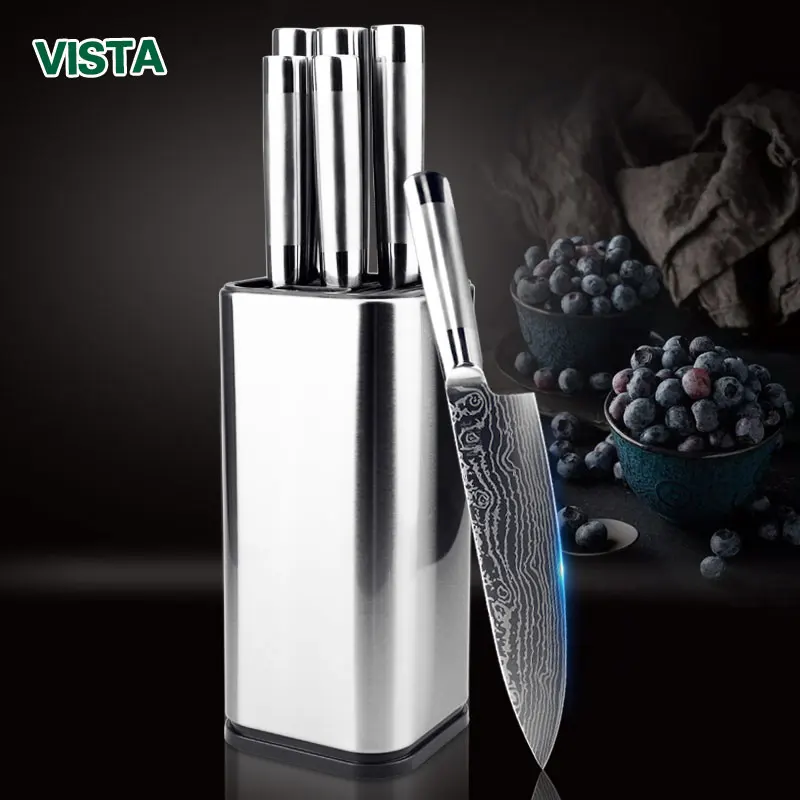 Набор кухонных ножей шеф повара 7CR17 440C японский нож из высокоуглеродистой