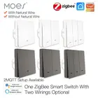 Умный светильник ель света Moes Tuya ZigBee, без нейтрального провода, без конденсатора, 23 путей, через Alexa Google Home 2mqtt
