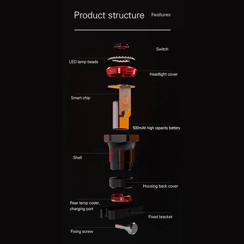 Интеллигентая (ый) Индукционная Тормозная Хвост светильник задний фонарь для