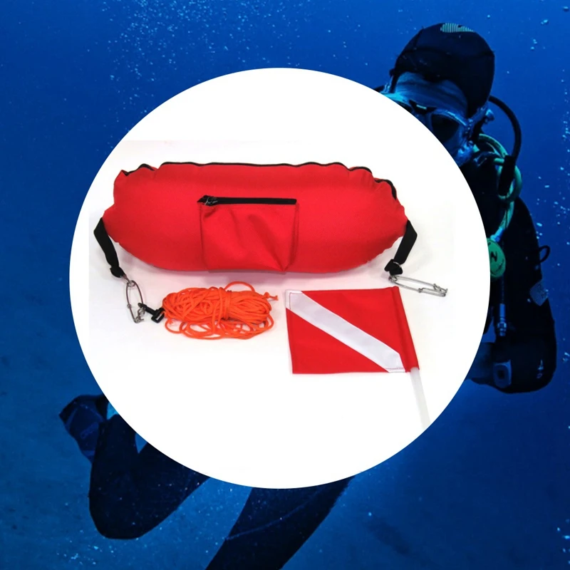 

Spearfishing Buoy Inflatable Diving Signal Float Buoy Dive Flag Diver Down Banner