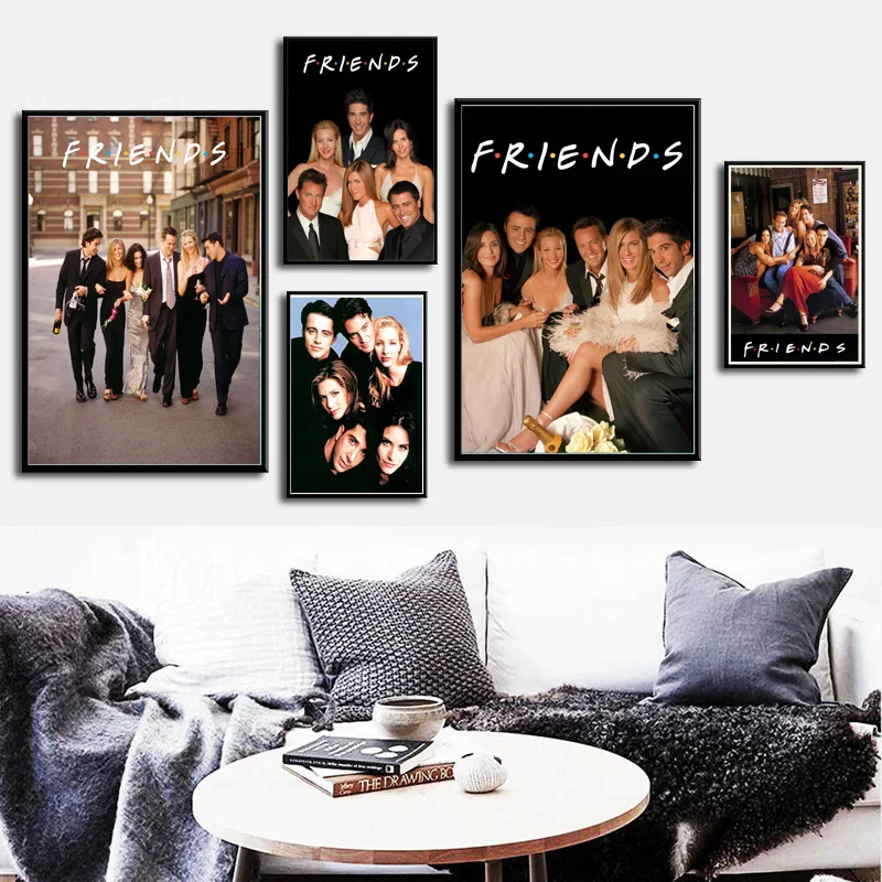 

Friends TV Show Classic Bar Quote Character Stars Poster Prints Wall Art Canvas Painting Wall Picture For Living Room Home Decor