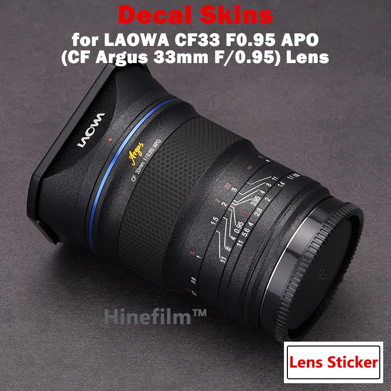 Защитная пленка для объектива 33 0,95/CF33 F0.95 APO премиум-стикер для Laowa CF Argus 33 мм F0.95 APO Защитная пленка для объектива