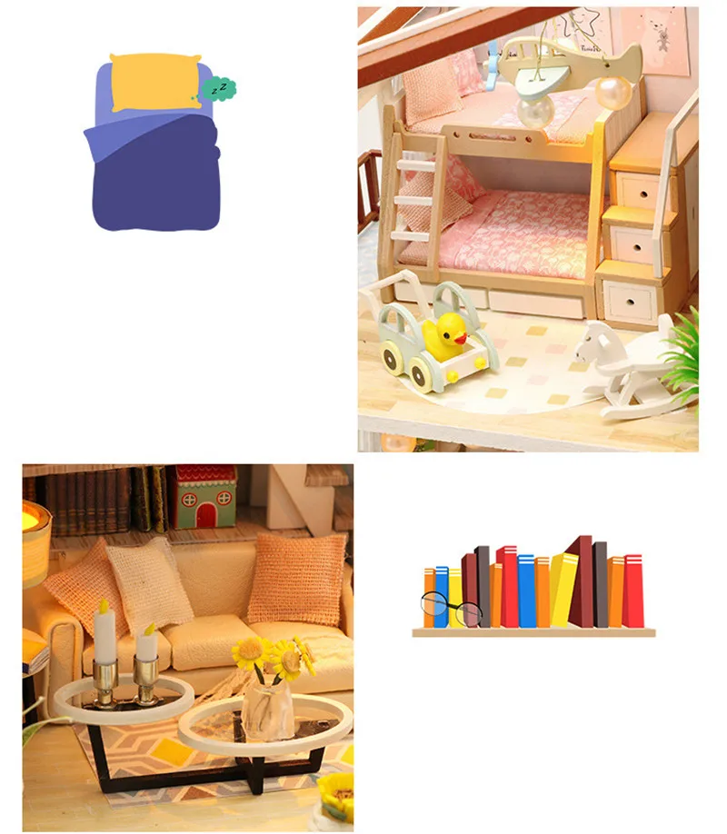 Деревянный Кукольный дом Миниатюрный DIY кукольный домик большая вилла с мебели деревянный дом детские игрушки подарок на день Святого Валентина Подарки для девочек