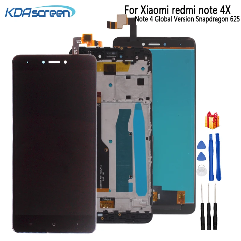 

Для Xiaomi Redmi Note 4X дисплей с рамкой Note 4 глобальная версия Snapdragon 625 ЖК-дисплей сенсорный экран дигитайзер