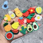 Подвески для обуви из ПВХ в виде банана, фруктов, дуриана, авокадо, аксессуары для садовой обуви, украшение, браслет для самостоятельной сборки, рюкзак, подарок на вечеринку, 1 шт.