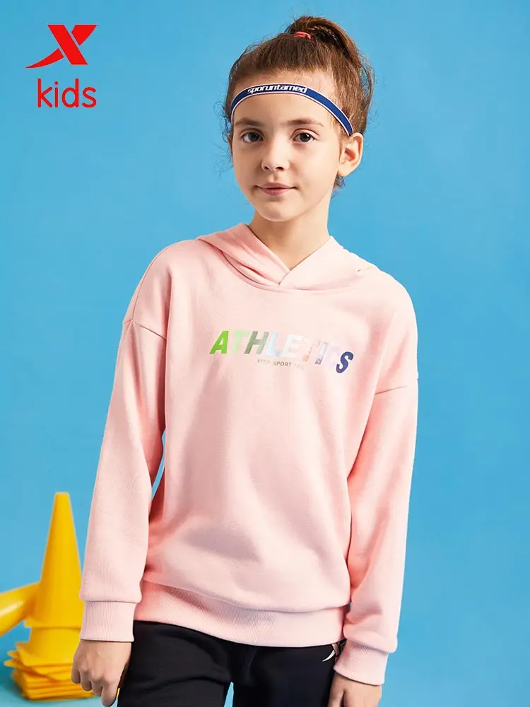Xtep/Модная толстовка с капюшоном для мальчиков и девочек Детский Повседневный