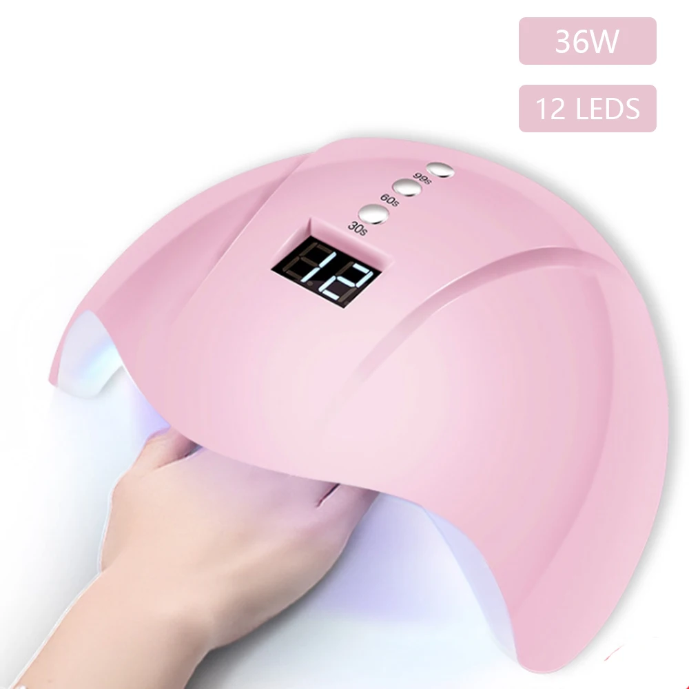 Лампа УФ/Led для всех типов гель-лака 36 Вт таймер 30s/60/99s | Красота и здоровье
