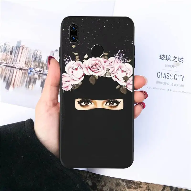 

Woman In Hijab Face girl Phone Case For Huawei honor Mate P 10 20 30 40 Pro 10i 9 10 20 8 x Lite Luxury brand shell funda coque