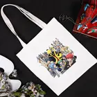 Сумка для покупок Koro Sensei, настраиваемая сумка с логотипом, дизайнерские сумки на плечо, 2021 тканевая сумка для покупок, большая сумка-тоут для мам из аниме