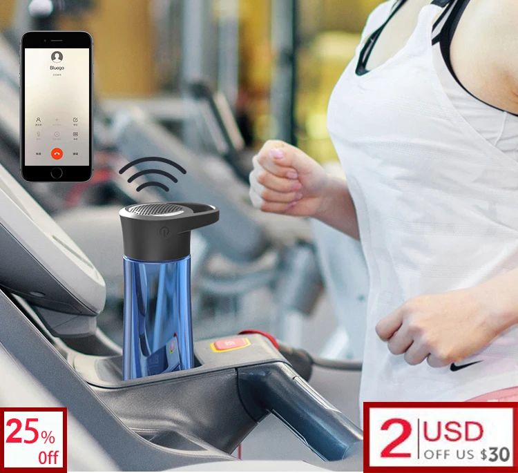 Bluego bluetooth динамик Спортивная музыка тритан бутылка для воды ЕС сертифицированный подключение телефона многофункциональный открытый замок бутылка