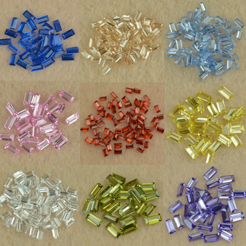 Mix Цвет 1x1.5 ~ 3X6 белого розового цвета и шампанского Свободные Искусственные камни