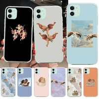 penghuwan renaissance angels hand aesthetic custom photo soft phone case for iphone 11 pro xs max 8 7 6 6s plus x 5s se xr cover