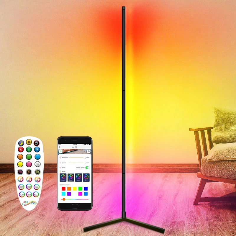 

Modern LED Floor Lamp RGB16 Color APP Remote USB Colorful Bedside Living Room Home Decor Atmosphere Corner Standing Indoor Light