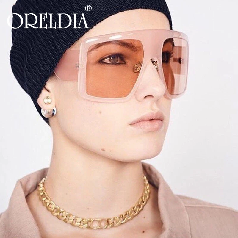 

Guvivi Oversize Square Sunglasses Women Black Pink One Piece Big Frame Sun Glasses Men Luxury Brand Vintage Retro Eyewear Oculos